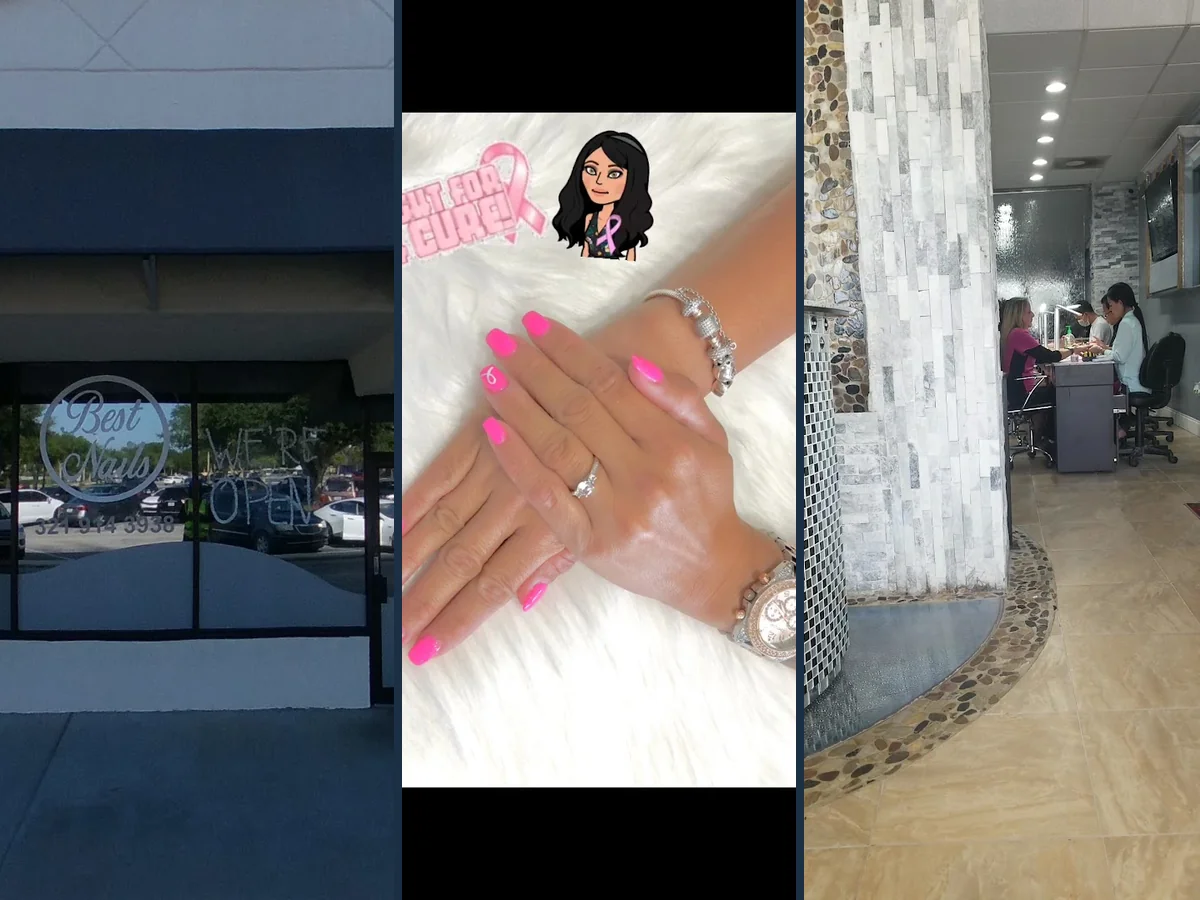 Clean, bright interior with manicure stations.